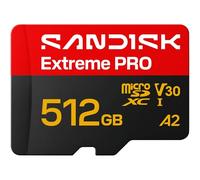 SANDISK Extreme PRO Scheda microSD UHS-I + SD Adapter, 512 GB (velocità di lettura fino a 250 MB/s e velocità di scrittura fino a 170 MB/s, 5K, 3K, 4K UHD, C10, V30, U3, A2)