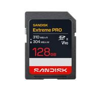 SANDISK Extreme PRO SD UHS-II V90 Scheda 128 GB (velocità di lettura fino a 310 MB/s, velocità di scrittura fino a 304 MB/s, compatibile con fotocamere reflex e mirrorless)
