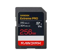 SANDISK Extreme PRO SD UHS-II V90 Scheda 256 GB (velocità di lettura fino a 310 MB/s, velocità di scrittura fino a 304 MB/s, compatibile con fotocamere reflex e mirrorless)