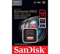 SanDisk 128GB SDXC Extreme PRO 200 MB/s UHS-I Classe 10 U3