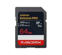 SanDisk SDXC Extreme PRO R300 MB/s W250 MB/s UHS-II V60 U3 C10 6K 64 GB
