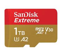 SanDisk Extreme® - Scheda di memoria microSDXC da 1 TB UHS-I, lettura 190 MB/s, 130 MB/s per video 4K su smartphone, action cam e droni