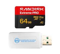 SanDisk Micro 64GB SDXC Extreme Pro UHS-I Scheda di Memoria SDSQXCU | Modelli compatibili: Luna Ultra & X6 UHS-I U3 V30 A2 C10 Bundle con (1) Everything But Stromboli MicroSDXC e lettore di