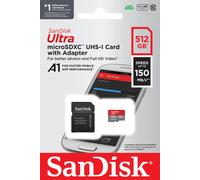 SanDisk Ultra microSDXC A1 512GB 150MB/s adatt.SDSQUAC-512G-GN6MA