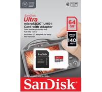 Sandisk - Microsd Ultra A1 64gb + Adatt Sandisk