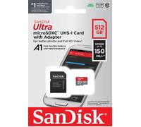 SanDisk Ultra microSDXC A1 512GB 150MB/s adatt.SDSQUAC-512G-GN6MA