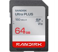 SCHEDA DI MEMORIA SANDISK Ultra PLUS SDXC, 64 GB, Video Speed Classe 10 (V10)