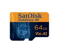 SanDisk Outdoors 4K MicroSDXC UHS-I Card with SD Adapter - 64GB - SDSQXAH-064G-GN6VA