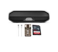 SanDisk Professional Pacchetto di dischi rigidi G-Drive da 12 TB (grigio | Scheda di memoria da 32 GB (100 MB/s), cavo (6 piedi), lettore di schede USB, cavo Lightning (1,8 m, bianco)
