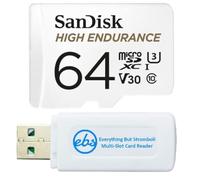 SanDisk - Scheda di memoria Micro SD da 64 GB ad alta resistenza, funziona con Wyze Cam v3 Pro, Wyze Cam Outdoor v2 Smart Camera (SDSQQNR-064G-GN6IA) Bundle con (1) Everything But Stromboli MicroSDHC