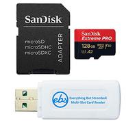 SanDisk - Scheda di memoria microSD Extreme PRO da 128 GB, con adattatore, compatibile con DJI Air 3, Air 3S Drone e OSMO Action 4 (SDSQXCD-128G-GN6MA) Bundle con 1 lettore di schede Everything But