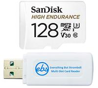 SanDisk - Scheda di memoria MicroSDXC da 128 GB ad alta resistenza, con adattatore, funziona con Rexing Dash Camera V1, V1-4K, V5, V1GW (SDSQQNR-128G-GN6IA) Bundle con (1) lettore di schede Everything