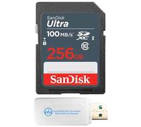 SanDisk - Scheda di memoria SDXC SDSDUNR-256G-GN3IN da 100 MB/s SD Ultra 256 GB, classe 10, con lettore di schede di memoria multi-slot Everything But Stromboli