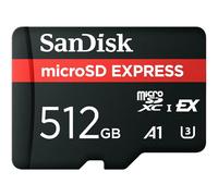 SanDisk Scheda microSD Express da 512 GB (Velocità di lettura fino a 880 MB/s, velocità di scrittura fino a 650 MB/s, velocità di scrittura sostenuta di 220 MB/s, classi U3, C10)