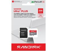 SCHEDA DI MEMORIA SANDISK Ultra PLUS microSDXC, 256 GB, Classe 10, Adattatore SD