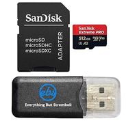SanDisk - Scheda microSDXC Extreme Pro da 512 GB, compatibile con GoPro Hero (2024) e Hero 13, velocità di lettura 200 MB/s (SDSQXCD-512G-GN6MA) Bundle con (1) lettore Everything But Stromboli MicroSD