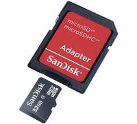 Adattatore SanDisk MicroSDHC da 32 GB Classe 4 + SD