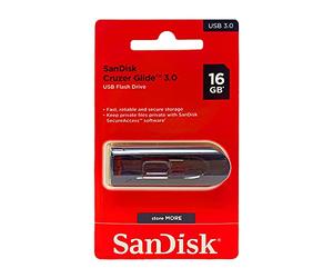 Sandisk UFM 16GB USB CRUZER GLIDE 3.0 16GB USB 3.0 (3.1 Gen 1) Type-A Black,Red USB flash drive - USB flash drives (16 GB, USB 3.0 (3.1 Gen 1), Type-A, Slide, Black, Red)