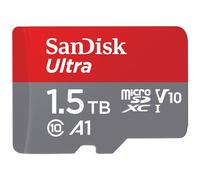SanDisk Ultra 1.5TB scheda microSDXC + adattatore SD (per smartphones e Tablet Android, fino a 150 MB/s, Full HD Video, con prestazioni app A1, UHS-I, Class 10, U1)