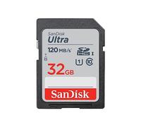 SanDisk Ultra 32GB SDHC Memory Card, Up to 120 MB/s, Class 10, UHS-I, V10, Confezione da 3