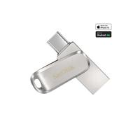 SanDisk Ultra Dual Drive Luxe 64GB Unità Flash (Pendrive con connettori USB reversibili di Tipo C e Tipo A, per memoria Telefono, Tablet, Mac e Computer, fino a 150 MB/s, Corpo in metallo) Argento