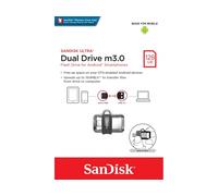 SanDisk Ultra Dual m3.0 unit flash USB 128 GB USB Type-A / Micro-USB 3.2 Gen 1 3.1 Gen 1 Nero Argento Trasparente (SanDisk Ult