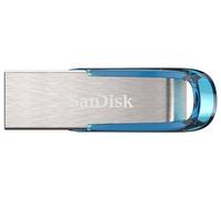 SanDisk 128GB Ultra Flair USB 3.0 Flash Drive, up to 150mb/s read speeds, Tropical Blue