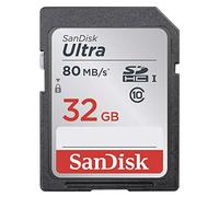 Sandisk Ultra Memory Flash 32 GB SDHC Classe 10 UHS-I - Memoria flash (32 GB, SDHC, Classe 10, UHS-I, 80 MB/s, resistente a un magnete, resistente agli urti, resistente alle temperature, impermeabile ...)