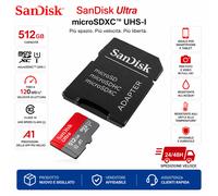 SanDisk Ultra microSD 512GB 150MB/s A1 UHS-I C10 + Adattatore SD