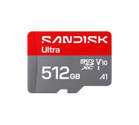 SANDISK Ultra scheda microSDXC 512 GB, UHS-I + SD Adapter (velocità di lettura fino a 195 MB/s, video Full HD, V10, U1, C10, A1) Per gli smartphone, i tablet, le fotocamere e i laptop Android