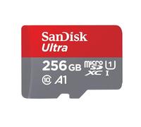 SanDisk Ultra microSDXC UHS-I memory card 256 GB+adapter (for Android smartphones and tablets and MIL cameras, A1, C10, U1, 120 MB/s transfer)