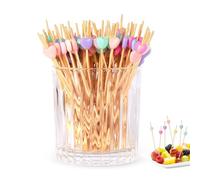 Sandiyago 200 Pezzi Bastoncino da Cocktail, stuzzicadenti, Stecchini per Aperitivo, Spiedini da Cocktail a Cuore, Cocktail Stick per Torte Forniture Feste di Matrimonio, Spiedini da Cocktail