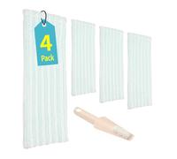 Sandiyago 4 pezzi di ricambio per Leifheit Profi XL Micro Duo/Cotton Plus, rivestimento di ricambio per levigatura professionale XL, efficiente in microfibra per tutti i pavimenti