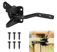 Sandiyago Chiavistello per Cancello da Giardino in Legno, Blocco a Gravità, Chiusura Automatica, Resistente, Nero per Porte Esterne
