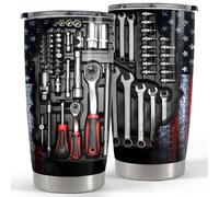 SANDJEST Tumbler meccanico meccanico papà cassetta degli attrezzi 590 ml bicchieri con coperchio regalo per papà papà Natale compleanno festa del papà