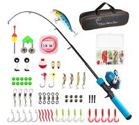 SandKing Kit canna da pesca per bambini 1.5 m Combo telescopico Canna e Mulinello per principianti con Mulinello Spincast, regali di attrezzatura da pesca per ragazzi, bambini piccoli, giovani