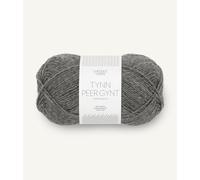 Sandnes Garn Tynn Peer Gynt ca. 205 m col. 1053 mork gramelert 50 g