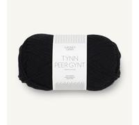 Sandnes Garn Tynn Peer Gynt ca. 205 m col. 1099 svart 50 g