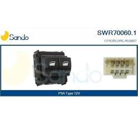 SANDO SWR70060.1 Interruttore Alzacristallo anteriore Sx Numero di contatti a spina: 8 Compatibilità con OPEL Combo E Van/Station Wagon X19 COMBO MPV/Space wagon X19, PEUGEOT Expert Van V