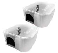 Sandokan 2 Trappole per Topi da Esterno e Interno con Chiave di Sicurezza - Trappola per Ratti Cattura Vivo con Tunnel Antifuga - Contenitore Riutilizzabile e Sicuro, Made in Italy