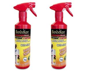 Sandokan 500ml Bio Revanol 3 settimane Insetticida Anti Cimici, Ragni e Zecche Microincapsulato (Confezione da 2)
