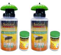 Sandokan Bio Trappola per Mosche e Insetti Volanti con Attrattivo Naturale - Riutilizzabile e Ecologica per Uso Esterno (Confezione da 2)