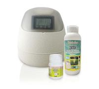 Sandokan, Kit Automizer Elettrico Sistema Antizanzare Automatico Giardino 12V, Include Nebulizzatore con Trasformatore, Insetticida Zatox 1L e 25 cpr Larvicida, Disinfestazione Completa Made in Italy