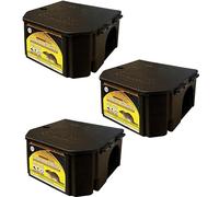 Sandokan Set 3 Contenitori per Esche Topi e Ratti Esca Sicura - Erogatore Topicida con Chiave di Sicurezza Salva Bimbi e Animali - Scatola Porta Veleno Interno ed Esterno Resistente