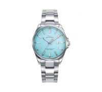 Sandoz Orologio Donna 83000-37 - Acciaio Argento Quadrante Blu 34mm, blu, Casual