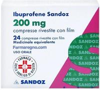 Sandoz Ibuprofene 200 mg Antidolorifico 24 Compresse Rivestite