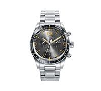 SANDOZ Racing CRONO Acciaio Bracciale, nero, Sportivo