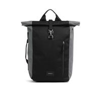 Sandqvist Ground Dante Vegan Zaino roll-top nero/verde, poliestere, unisex, 16L