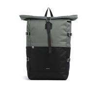 Sandqvist Icon L Zaino roll-top nero/verde, poliestere, unisex, 26L