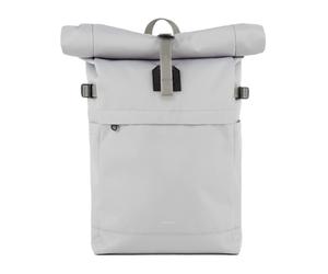 Sandqvist - Sac à dos 23L - Icon Rolltop Backpack M Light Grey in Pelle - Grigio